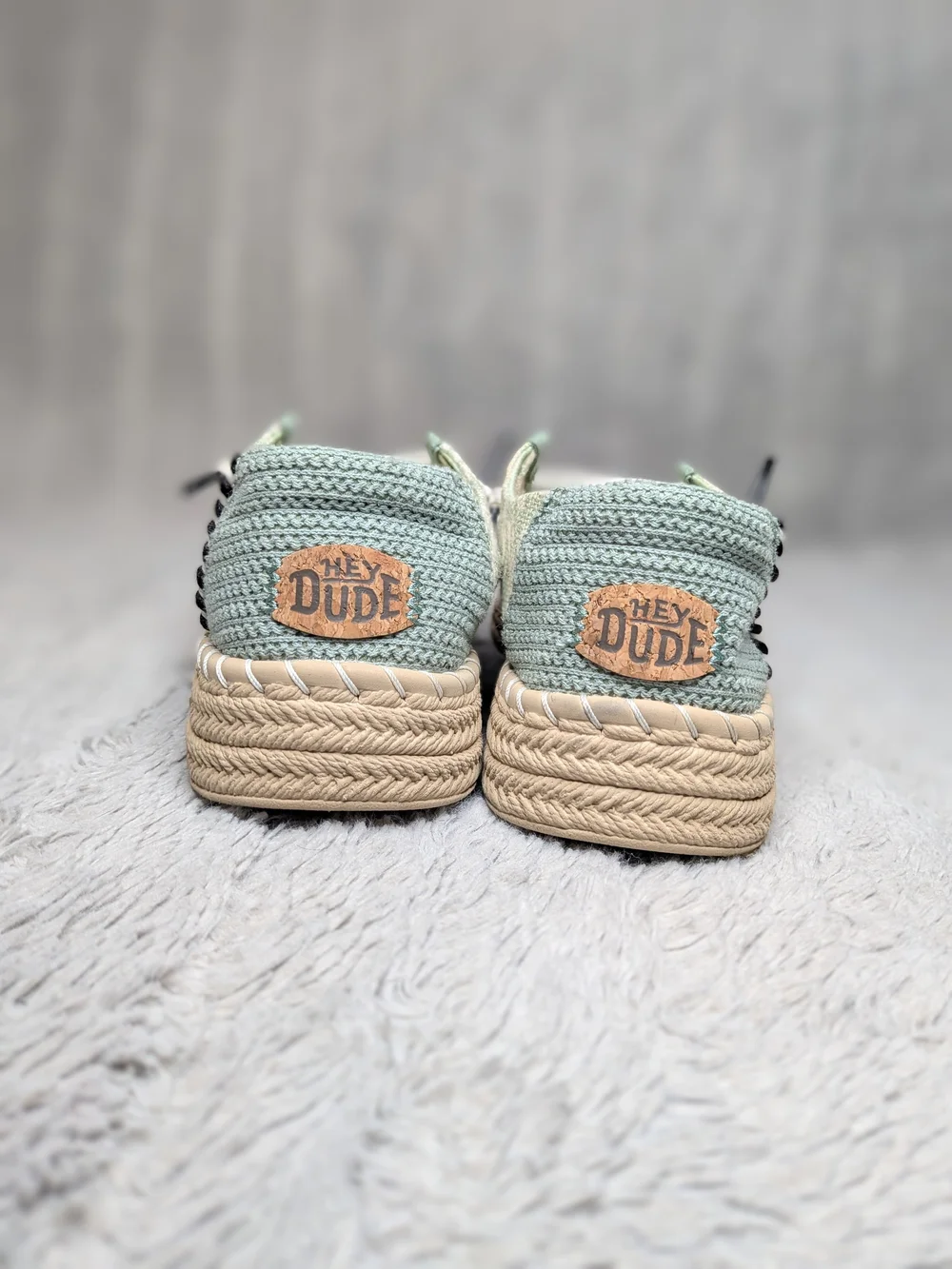 Hey Dude Women's Wally Mint Green Slip-On Shoes Women's Size 5